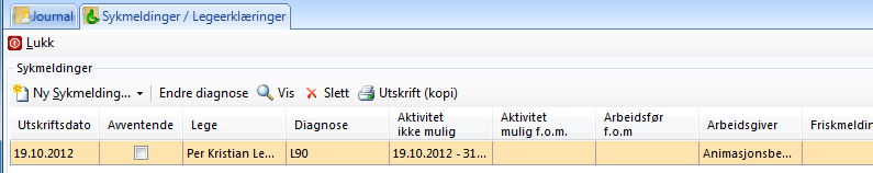 6. I utskriftsbildet velger du arbeidsgiver, hvilke takster som skal benyttes, hvilken skriver type og om det f.eks. skal være elektronisk overføring til NAV av del 1A. 7.