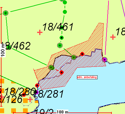 Delområde 7.3 N42 2084- naustområde 18/48 t er i gjeldende kommuneplan vist som LNF. Det er eksisterende naust/ naustområde her i dag.