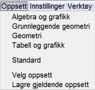 Det gjør du ved å klikke på Oppsett og Lagre gjeldende oppsett. Kall oppsettet for Standard eller et annet fritt valgt navn, og klikk OK.