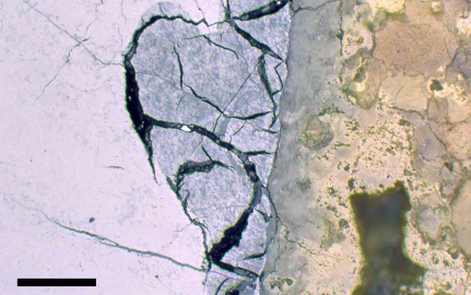 DE MEST VANLIGE OKSIDERTSMINERALER Magnetitt Ilmenitt Fe3O4 FeTi3O4 il mt Målestokk: 0.1 mm Kromitt FeCr2O4 Mikrofotos i reflektert lys Målestokk: 0.