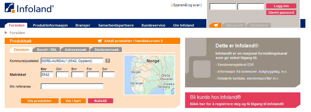 Om du heller vil betale med kredittkort går du direkte til produktsøk. Innlogging for eksisterende kunder Registrering av nye kunder.