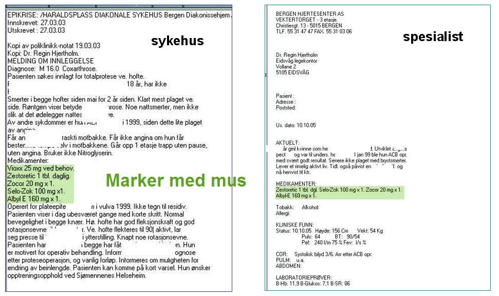 Samstemt medisinliste (LIB) fra Fritekst Ideskisse: Bent Larsen/Regin Hjertholm