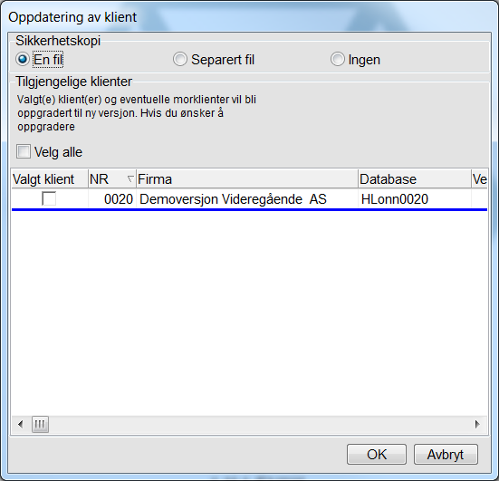 Oppstart av Lønn 5.0 etter førstegangsinstallasjon Etter man har kjørt igjennom installasjonen og skal kjøre Lønn 5.