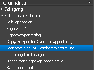 Grenseverdier for når avvik skal varsles defineres i Visma Enterprise Økonomi.