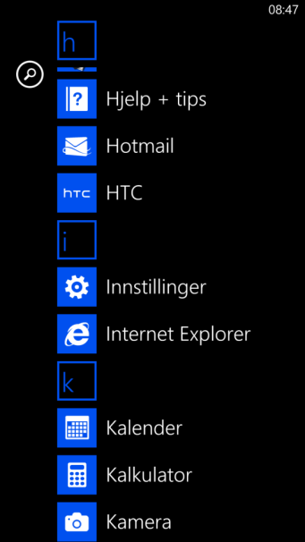 E-postguide For Windows Phone 8 Kom i gang med Outlook på mobilen (for ansatte) Steg 1: Gå til innstillinger for e-post
