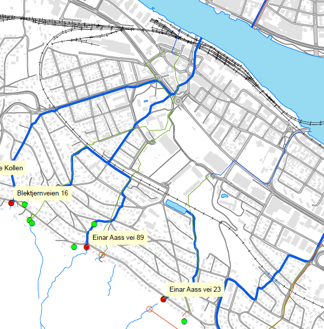 19 av 26 4 VURDERING AV STASJONER OG KORRIDORER 4.1 Dagsone Drammen 4.1.1 Drammen stasjon Den største trusselen for stasjonsområdet oppstår ved stormflo.