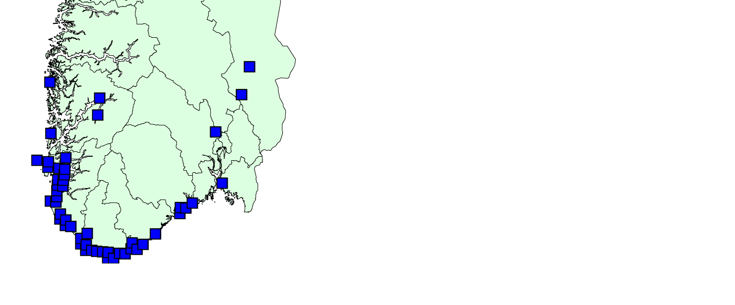 Det er spesielt områdene rundt Tautra med Svaet mellom Tautra og fastlands Frosta som utmerker seg som overvintringsområde i Nord-Trøndelag.