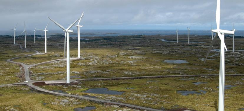 Smøla vindpark Totalt 150 MW 20 turbiner a 2 MW 48 turbiner a 2,3 MW 356 GWh/år (14% av