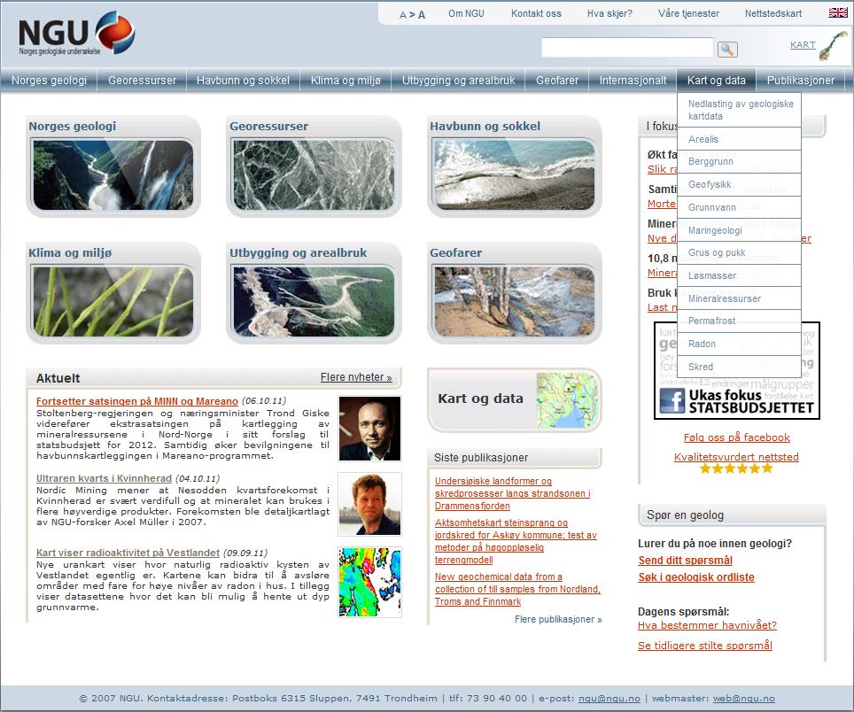 Hvordan får vi dataene ut? http://www.ngu.no http://www.