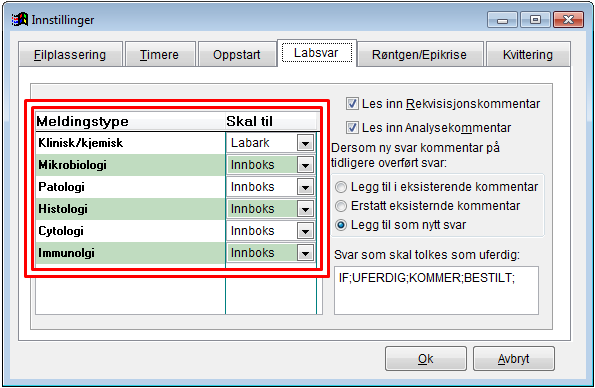 Oversikt over oppdateringer 1 Winmed 1.1 Svarrapport 1.3 Det er nå implementert støtte for Svarrapport 1.3 (Elektroniske svar på medisinske tjenester).