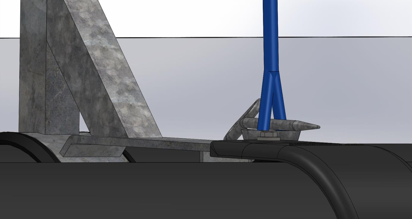 Side 10 av 25 Riktig plassering av servicesplint Type 2 Figur 10: Riktig plassering av servicesplint Type 2, i det nederste øyet av de 2