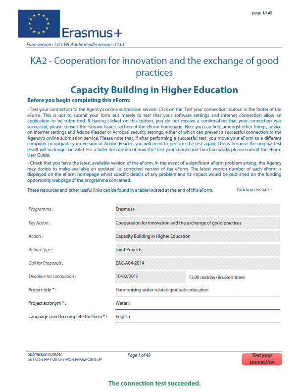 150 sider, men ikke vanskelig å fylle inn PART D - Quality of the project team and the cooperation arrangements PART E - Project characteristics and relevance PART F - Quality of the