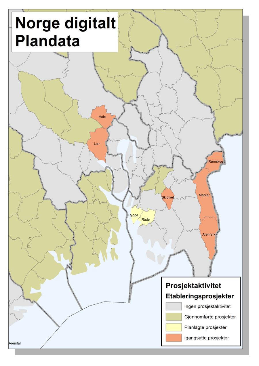 planlagt 4 kommuner igangsatt 2 kommuner fullført