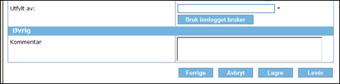 Fyll inn dataene.