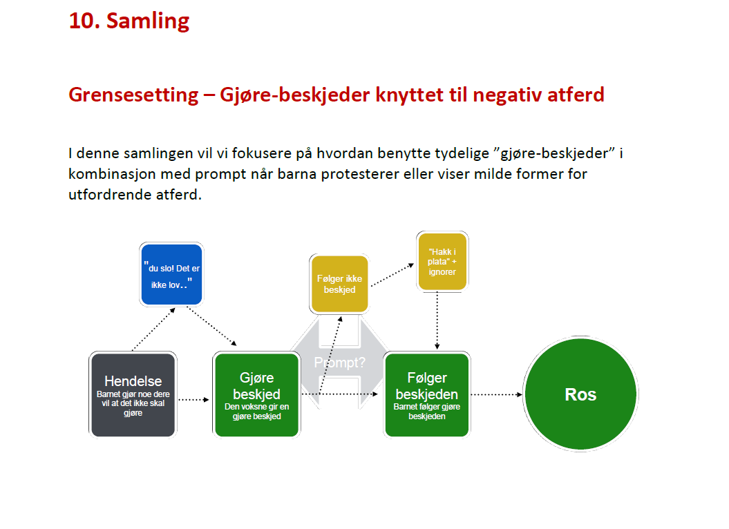 Flyt- skjema, den grønne og gule veien