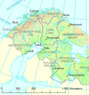Utredningen omfatter Nord-Norge (Finnmark, Troms, Nordland), nordlige deler av Finland og Sverige og Nordvest-Russland. Der det er hensiktsmessig kan Svalbard inkluderes.