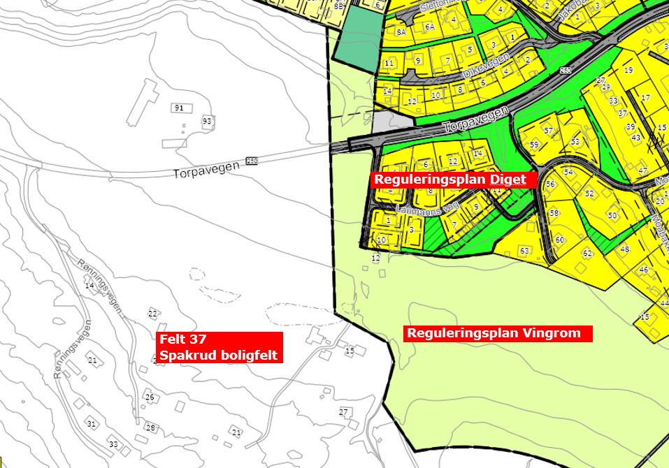 REGULERINGSPLAN FOR SPAKRUD BOLIGFELT PLANBESKRIVELSE SIDE 9 4. PLANSTATUS OG RAMMEBETINGELSER 4.