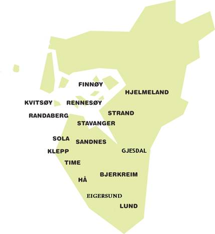 Lyse eies av 16 kommuner i Sør-Rogaland Stavanger Sandnes Sola Time Klepp Hå Randaberg Eigersund Strand Rennesøy Hjelmeland Gjesdal