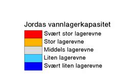 1.1.6 Grunn- og markvatn Karta i figur 1.1.8 viser at det ved utgangen av første kvartal i år i store deler av landet var tørrare i grunnen enn for eitt år sida.