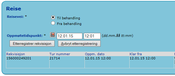 5.3.2 Etterregistrering av turer Med etterregistrering av turer menes turer som er kjørt og som ikke var registrert i NISSY før turen ble kjørt.