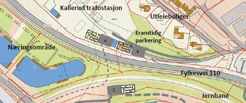 Deler av omformerstasjonen er planlagt der Eidsiva Nett i dag har et lagerbygg. Lagerbygget skal flyttes på tomten.