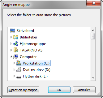 Installer TAGARNO HD VisionLab programvaren på PC en din 2.14. Første gang du starter Vision- Lab må du velge prefix filnavn og hvor du vil lagre de bildene du tar med apparatet. 14 15 