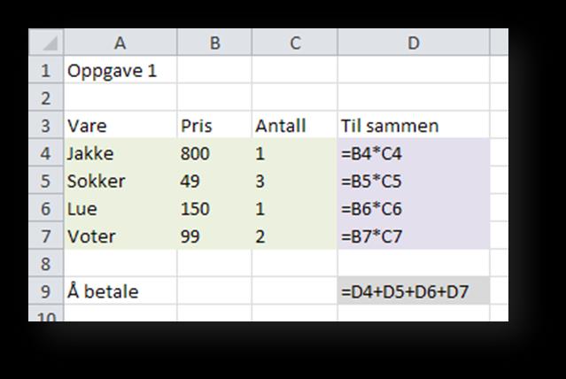 Hvor mye må Berit Betale hvis hun kjøper 1,2 kg epler? Hva må hun betale hvis eplene er på tilbud til 9,90 kr per kg? Tips: Når du skriver formler kan du enten skrive cellereferansen, f.