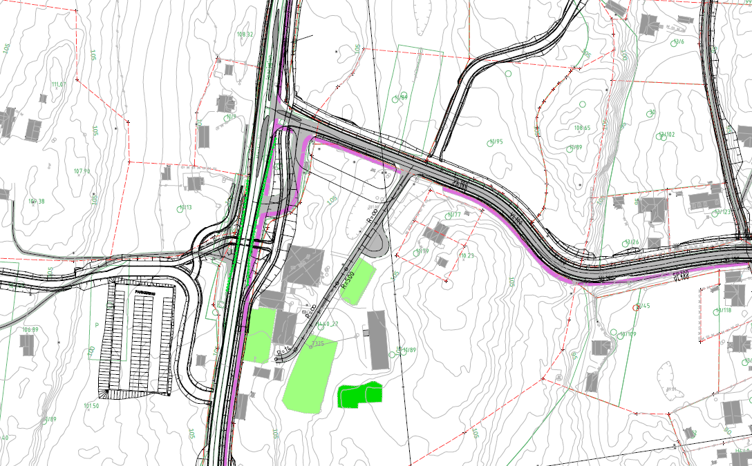 3.3 Avkjørsel Jaerbanen fra FV 156 Det legges opp til etablering av en større parkeringsplass som skal benytte samme avkjørsel som Jaerbanen.