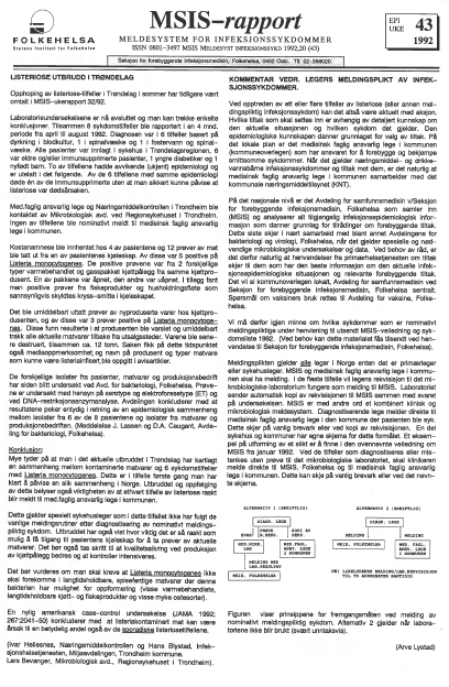 MSIS-rapport (1973-2010) Faglig