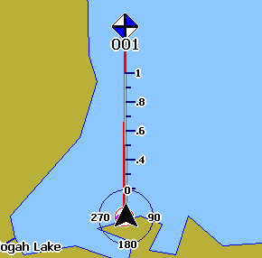 Kartvalg Velger hvilke kartvisningsdata som blir benyttet på kartskjermen, som rutenett linjer, veipunkt, ruter og spor.