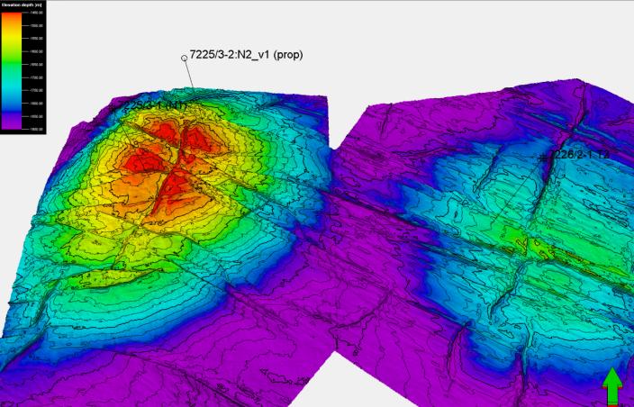 meter Geografisk område: Bjarmeland Hovedreservoar: Trias sandstein 7225/3-2