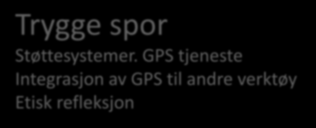 GPS tjeneste Integrasjon av