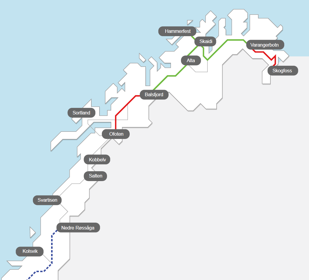 Region Nord Ofoten Balsfjord Igangsettes vår 2014 Balsfjord Hammerfest Stegvis utvikling
