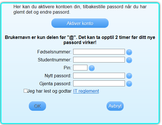 Hvordan logger jeg meg på? Studenter som har brukernavn og passord til itslearning kan gå direkte til punkt 4.