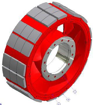 Generatordesign: CleanPower AS Permanent magnet, synkron Rotor-åk på løpehjulet