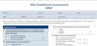 ERNÆRINGSSTATUS 1. Alle nye beboere skal kartlegges i forhold til ernæringsstatus ved hjelp av MNA innen to uker (jamfør innkomstrutiner). 2.
