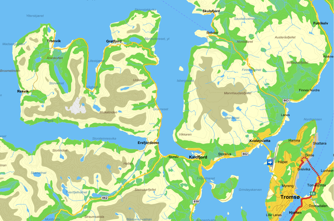 Grunnvannsundersøkelser i Skulsfjord 6 Vannverk forsynes fra et bekkeinntak innerst i Skulsfjorddalen (se figur 2). Tilstanden til dette vannverket er ikke kjent.