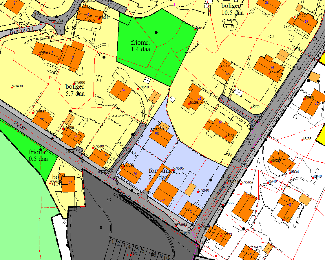 SITUASJONSKART KARMØY KOMMUNE MED REGULERINGSPLAN FORVALTNINGSAVDELINGEN Reg.plannr.: Adresse: Målestokk: 1:1000 Gnr/Bnr: 57/520 Datum: Euref 89/UTM 32 Dato : 09.06.