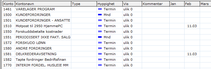 Side 18 Kap. 2 Avstemming 2.5 Avstemmingsoversikt (totaloversikt) Denne funksjonen finner du i menyen Avstemming > Oversikt.