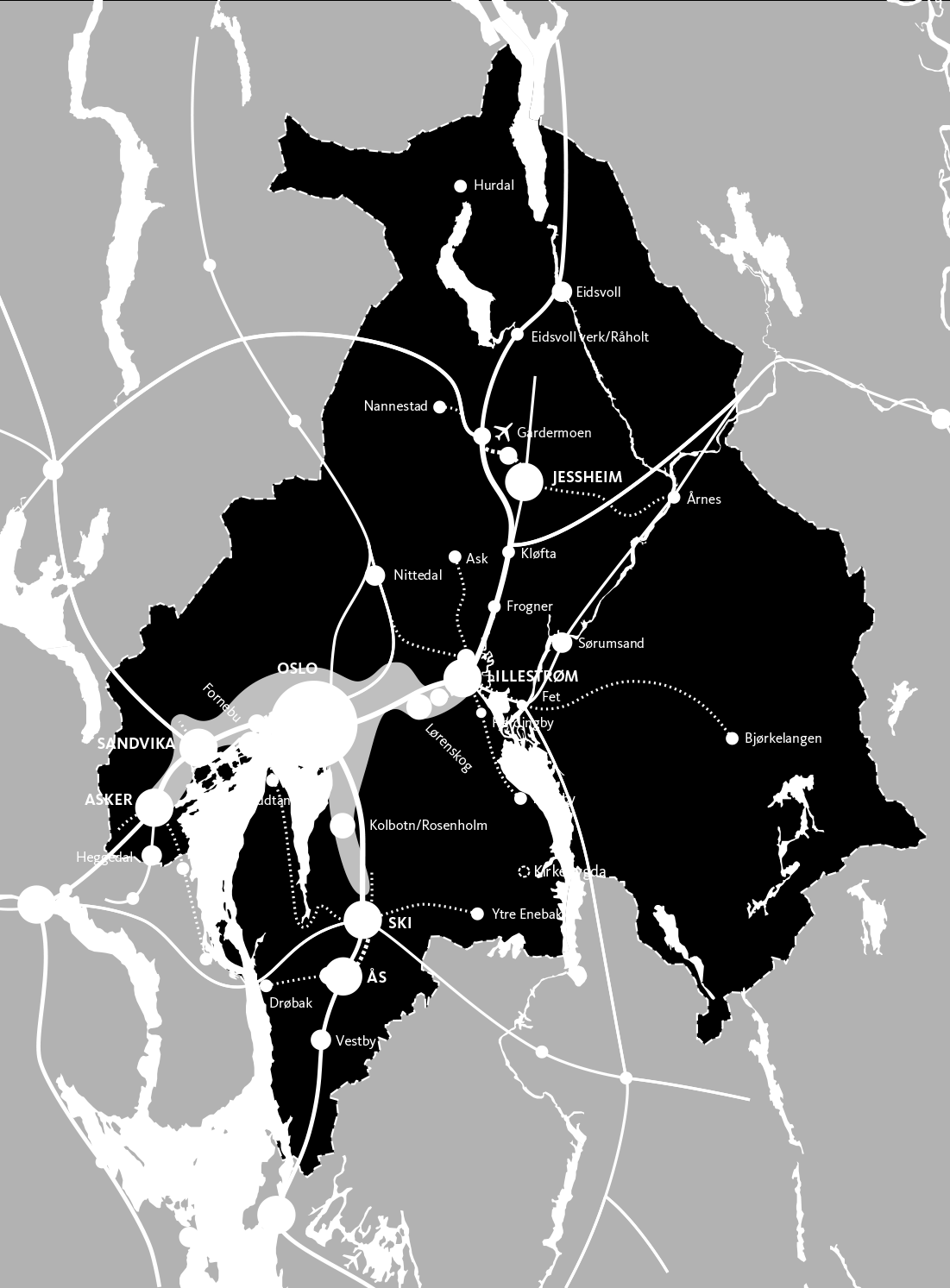 Regional struktur for areal og transport skal prioriteres av stat, fylke og kommune Hoveddelen av veksten til prioriterte vekstområder