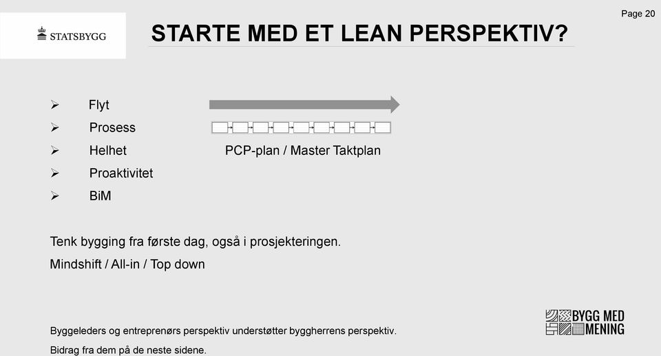 Tenk bygging fra første dag, også i prosjekteringen.