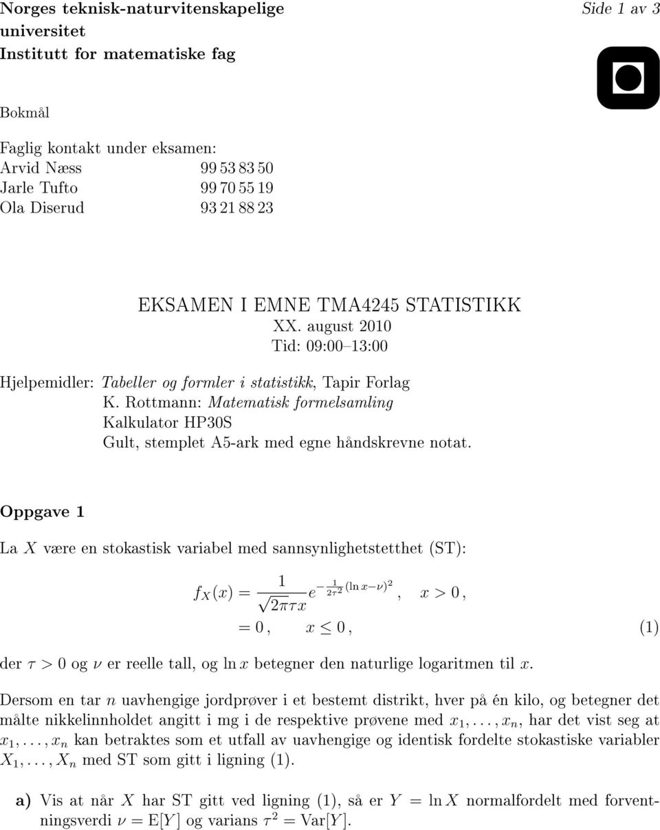 Rottmann: Matematisk formelsamling Kalkulator HP30S Gult, stemplet A5-ark med egne håndskrevne notat.