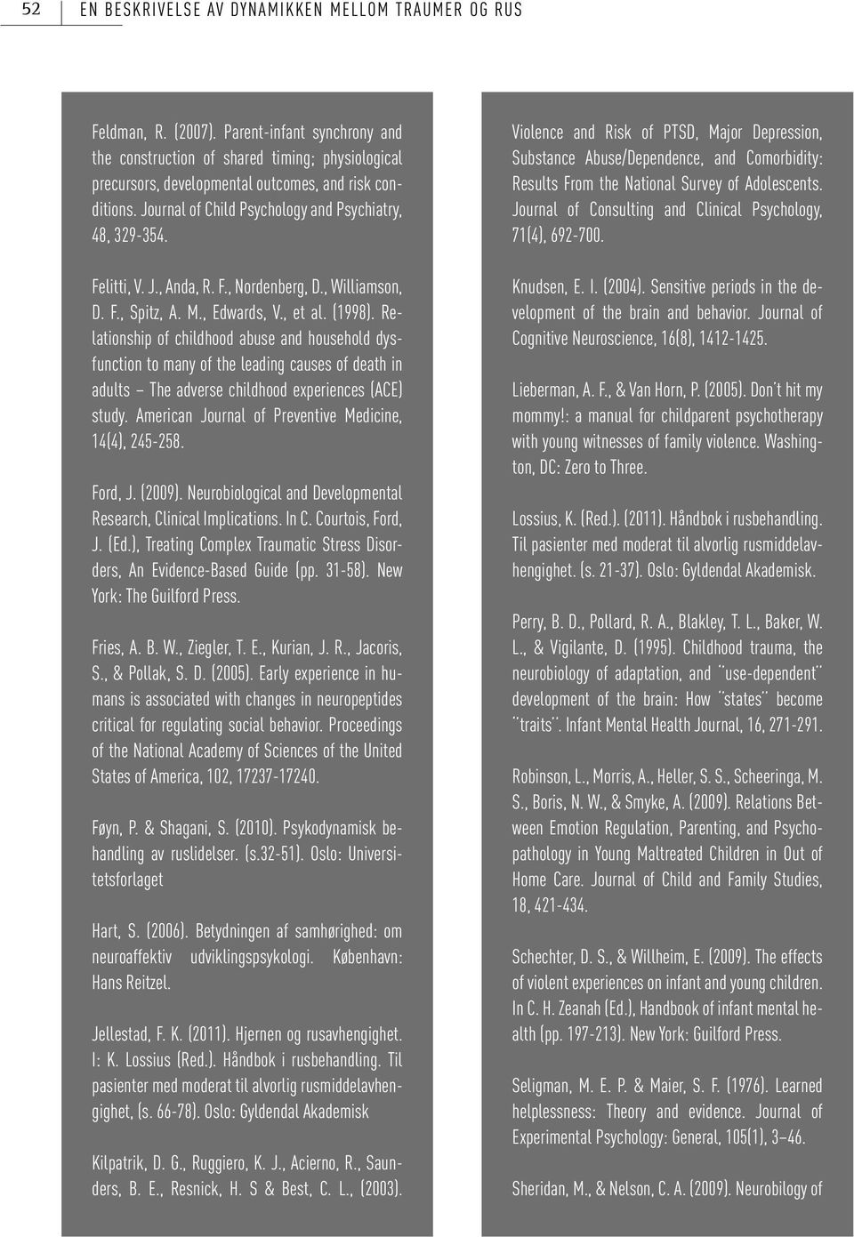 Felitti, V. J., Anda, R. F., Nordenberg, D., Williamson, D. F., Spitz, A. M., Edwards, V., et al. (1998).