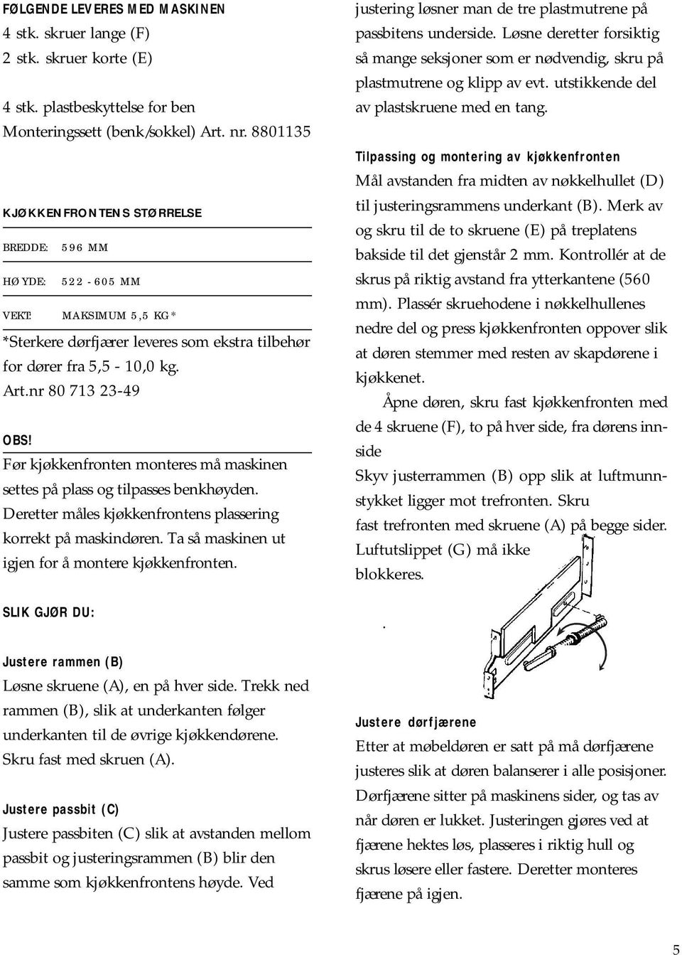 Installasjonsanvisning for Asko oppvaskmaskin - PDF Free Download