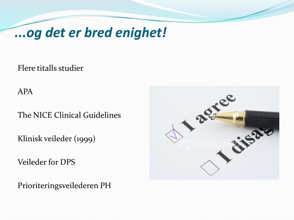 Clinical Guidelines Klinisk veileder