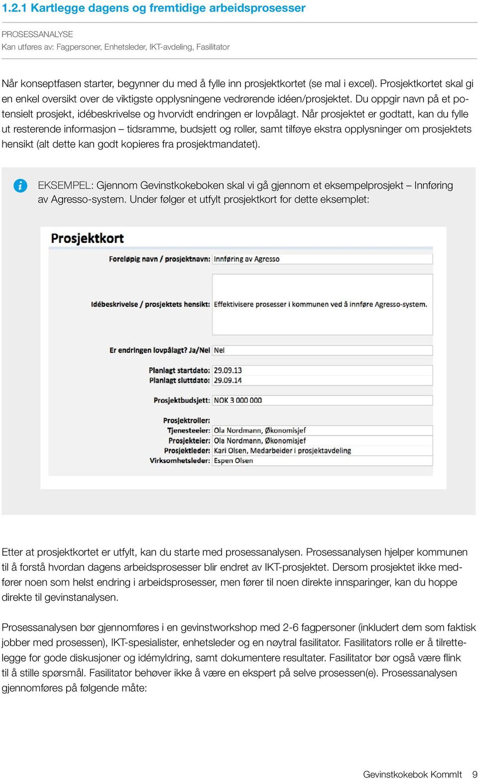 Du oppgir navn på et potensielt prosjekt, idébeskrivelse og hvorvidt endringen er lovpålagt.