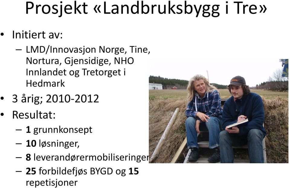 Hedmark 3 årig; 2010-2012 Resultat: 1 grunnkonsept 10