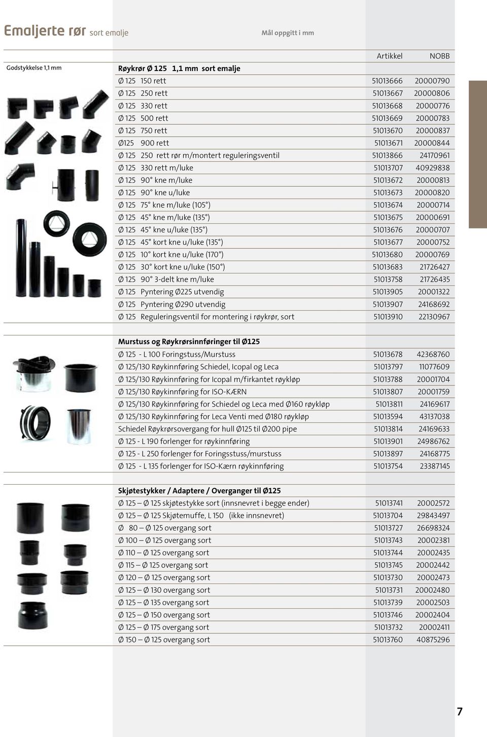 90 kne m/luke 51013672 20000813 Ø 125 90 kne u/luke 51013673 20000820 Ø 125 75 kne m/luke (105 ) 51013674 20000714 Ø 125 45 kne m/luke (135 ) 51013675 20000691 Ø 125 45 kne u/luke (135 ) 51013676