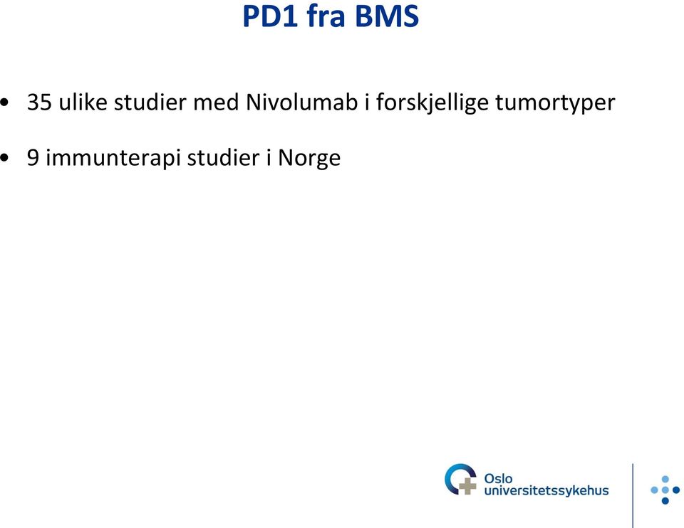 forskjellige tumortyper