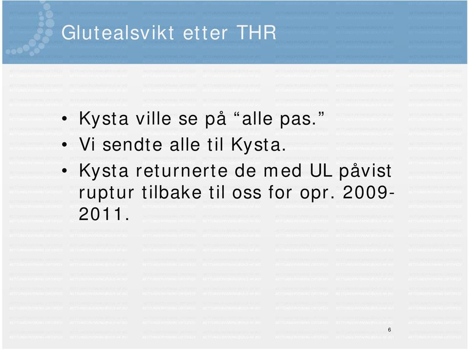 Kysta returnerte de med UL påvist